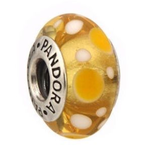 Yellow Bubble Pandora Charm